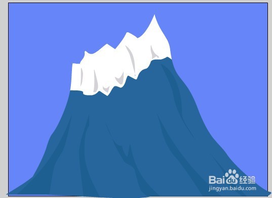 Flash绘制一座雪山的方法