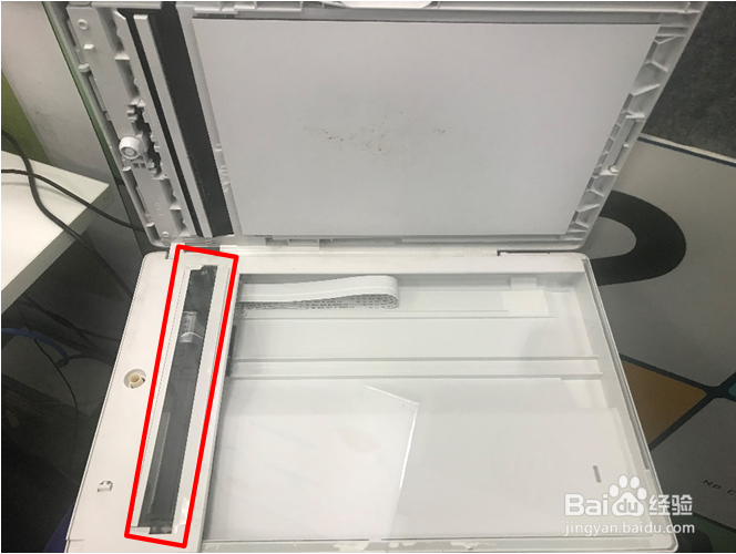 M227 ADF扫描或复印中间有竖线，玻璃面板正常