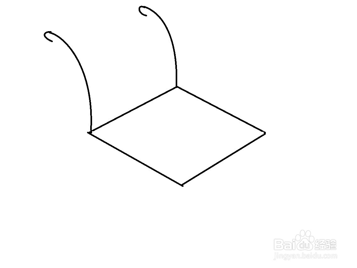 用菱形画椅子的方法