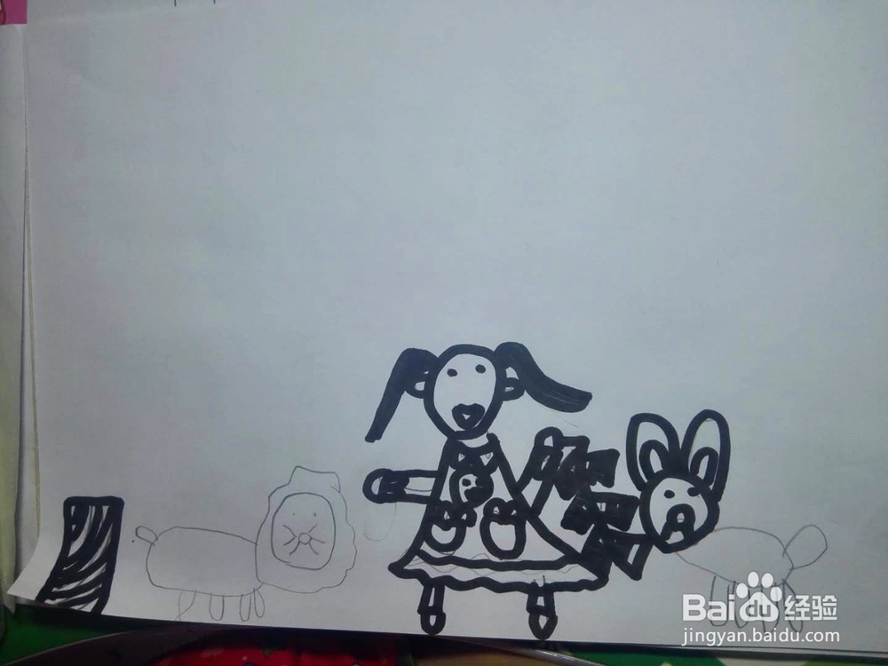 儿童画之放礼炮