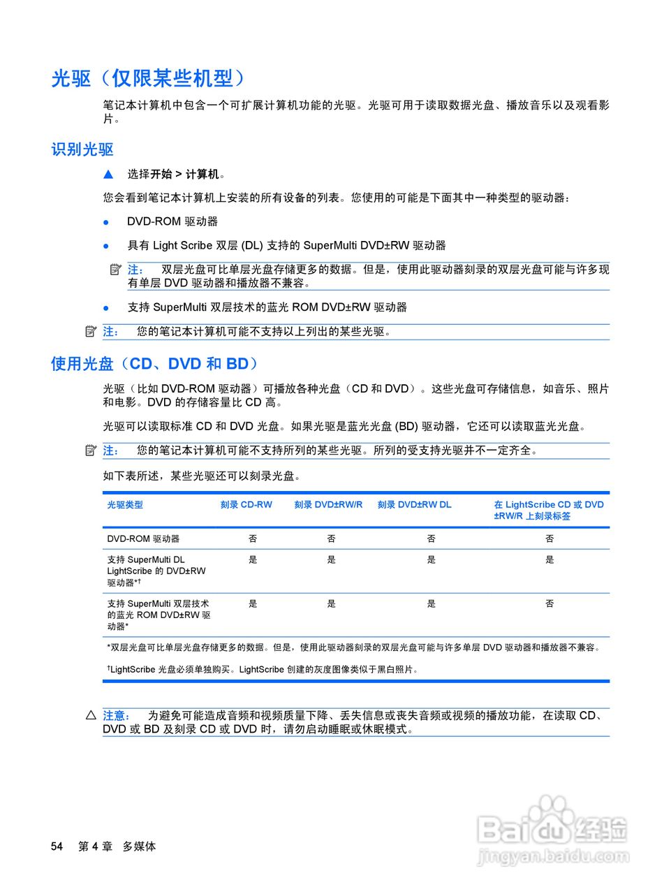 惠普(康柏) HP ProBook 6440b笔记本电脑说明书:[7]