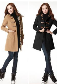 黑色呢子大衣搭配