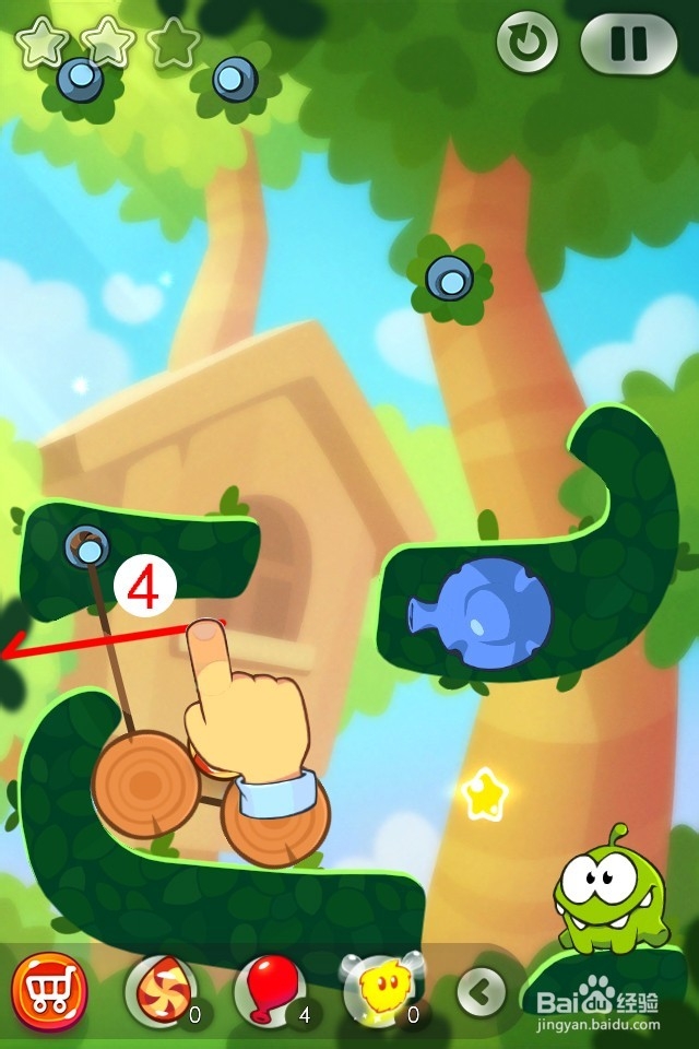 割绳子2满星攻略图：[6]第26至30关森林攻略