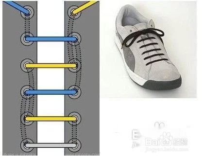 耐克粗绳鞋带系法图解图片