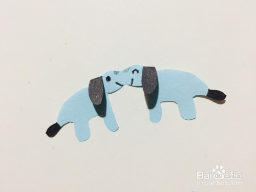 儿童剪纸——如何用彩纸剪小狗(3)
