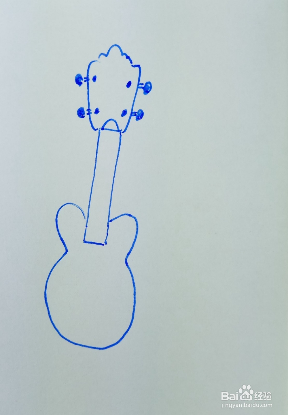 怎样画儿童简笔画漂亮的吉他？