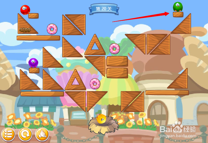 小游戏泡泡鸟历险记第20关