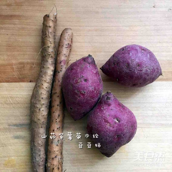 山药紫薯茶巾绞