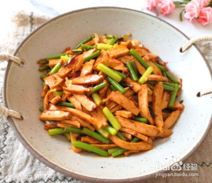 如何做蒜苗豆腐干