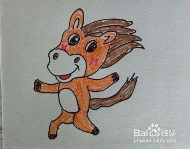 简笔画：一匹可爱的小马