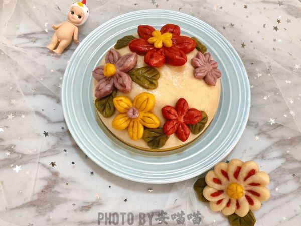 #柏翠辅食节-烘焙零食#创意馒头生日蛋糕