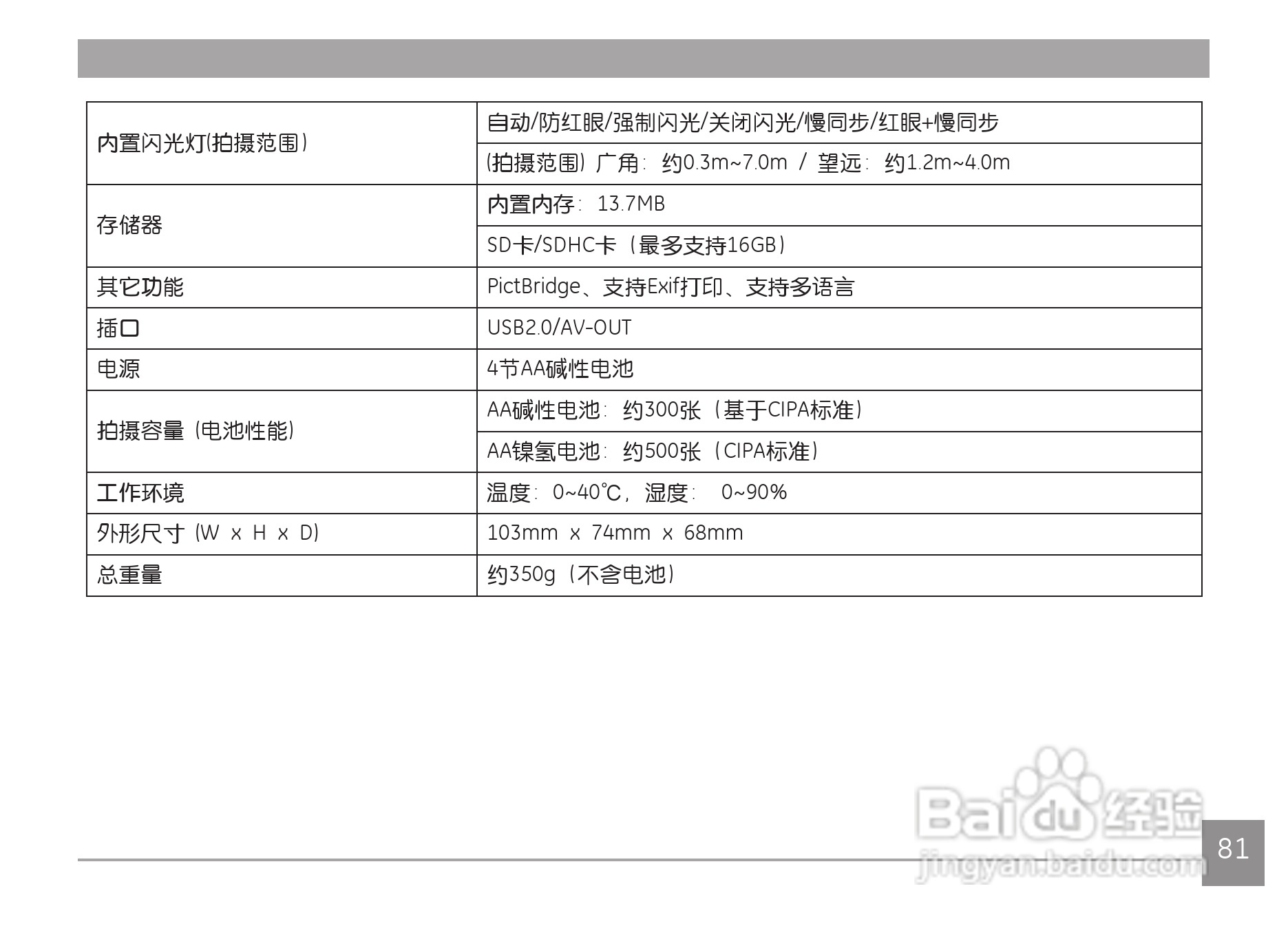 GE通用X500数码相机说明书:[9]