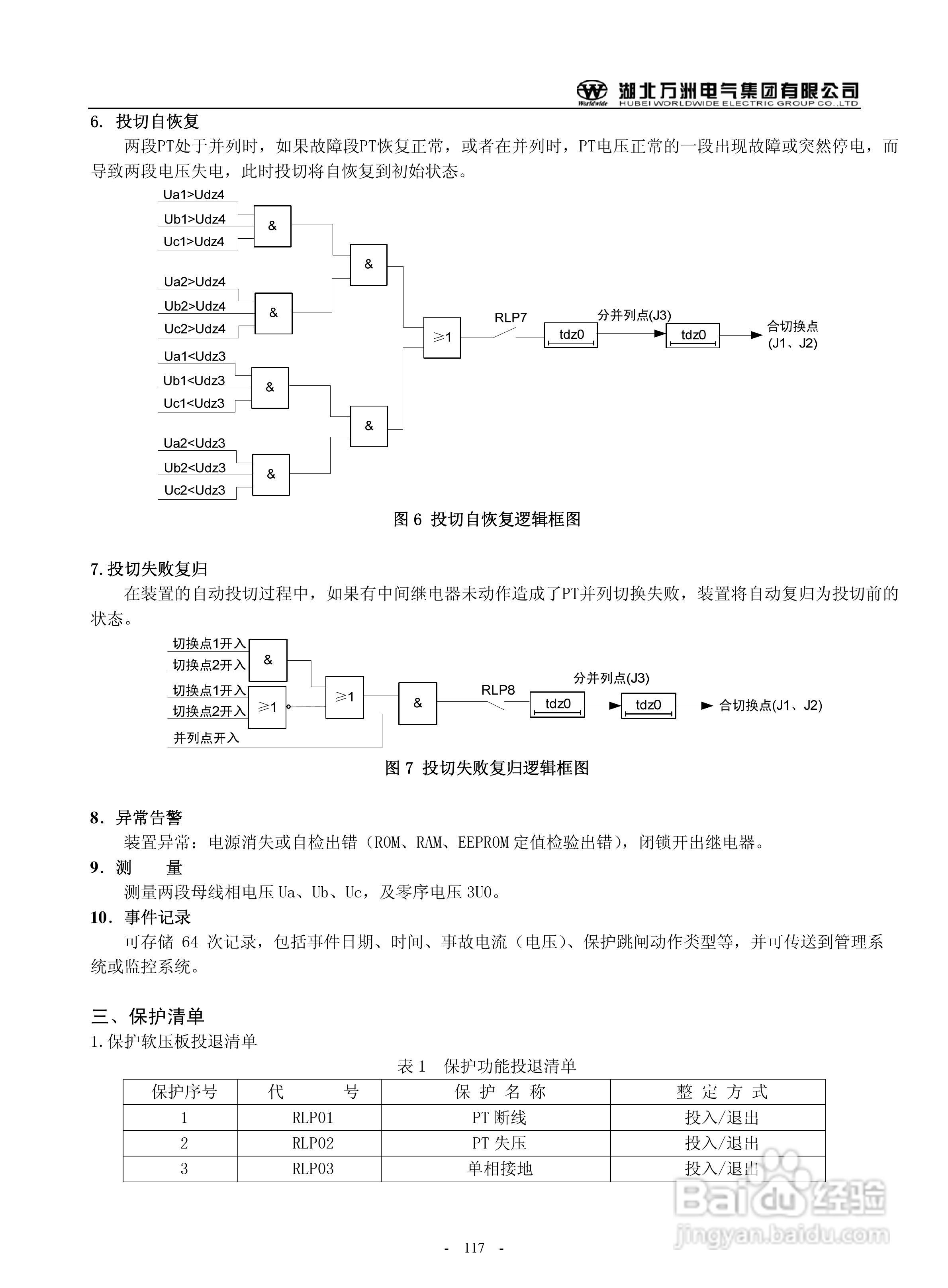 万洲WZB-2683-7000微机发电机就接地保护装置使用说明:[12]