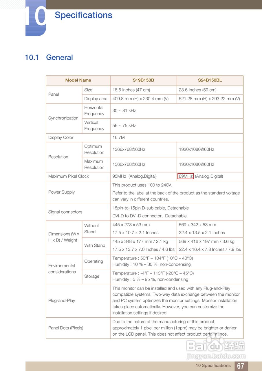 三星S24B150BL液晶显示器使用说明书:[7]