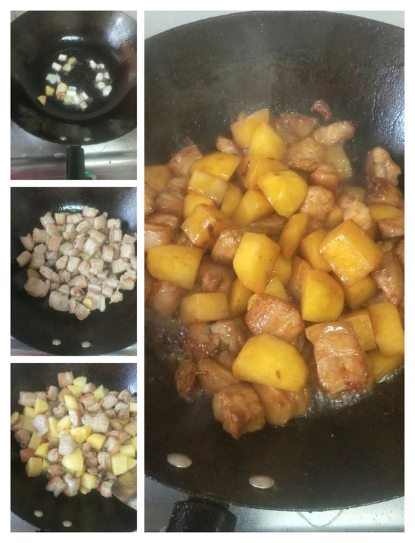 红绕肉焖鹌鹑蛋土豆