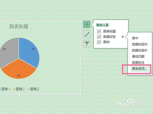 excel怎么显示饼图数据和百分比