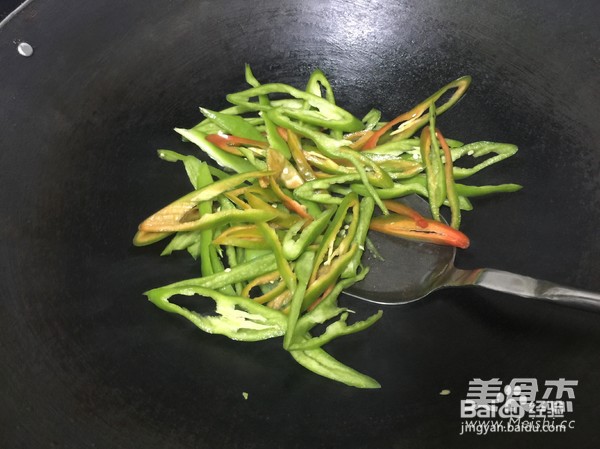 蒜苔青椒炒瘦肉