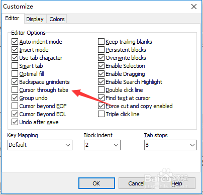 DzSoft PHP Editor怎么设置光标通过选项卡