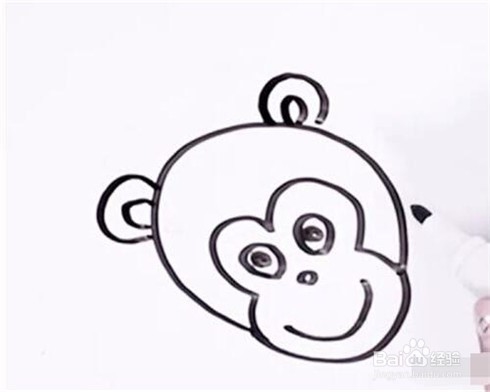 伴儿成长简笔画系列-怎样画小猴子简笔画