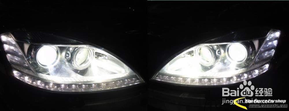 百万豪车奔驰S350灯光升级原装进口海拉5透镜
