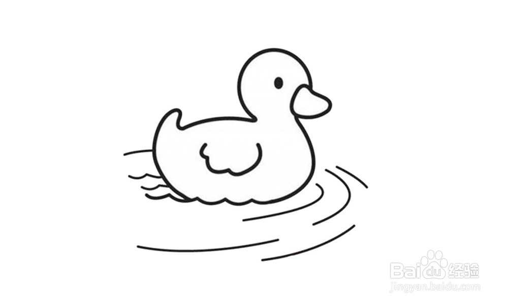 如何画出一只游泳的鸭子