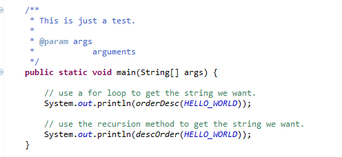 java怎样实现倒序输出字符串
