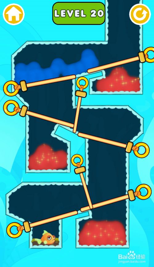 在Level 20中怎样让红鲤鱼顺利过关