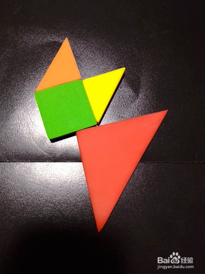 怎样用七巧板拼一只猫