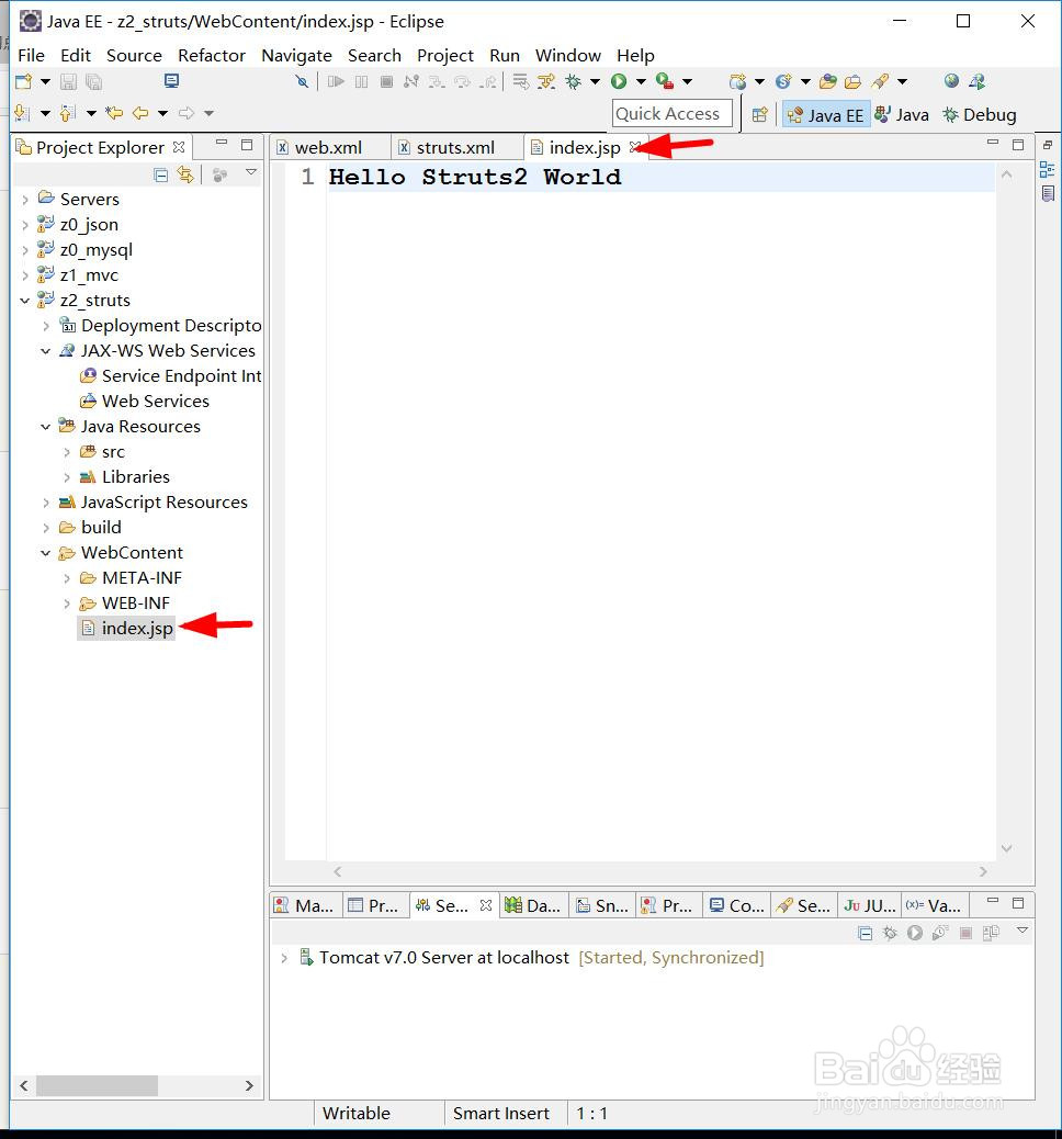 ubuntu服务器 运行struts框架