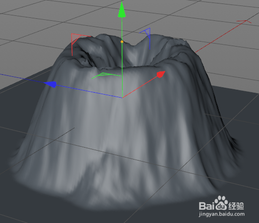 C4D中如何制作火山口效果？