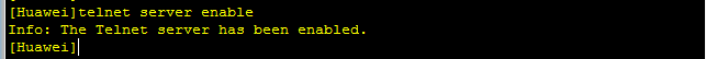 华为交换机设置Telnet登录的方法