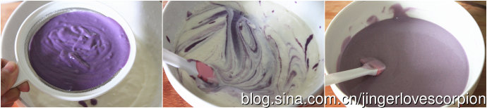 华丽丽的生日蛋糕--紫薯慕斯