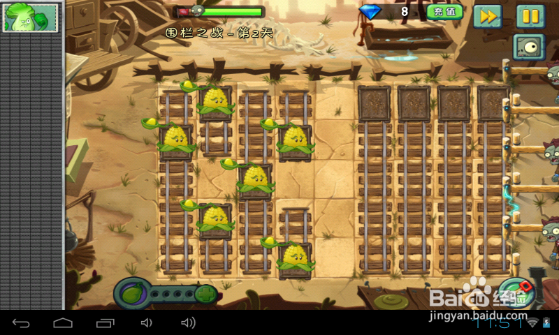 植物2中文版狂野西部围栏之战第2天过关攻略