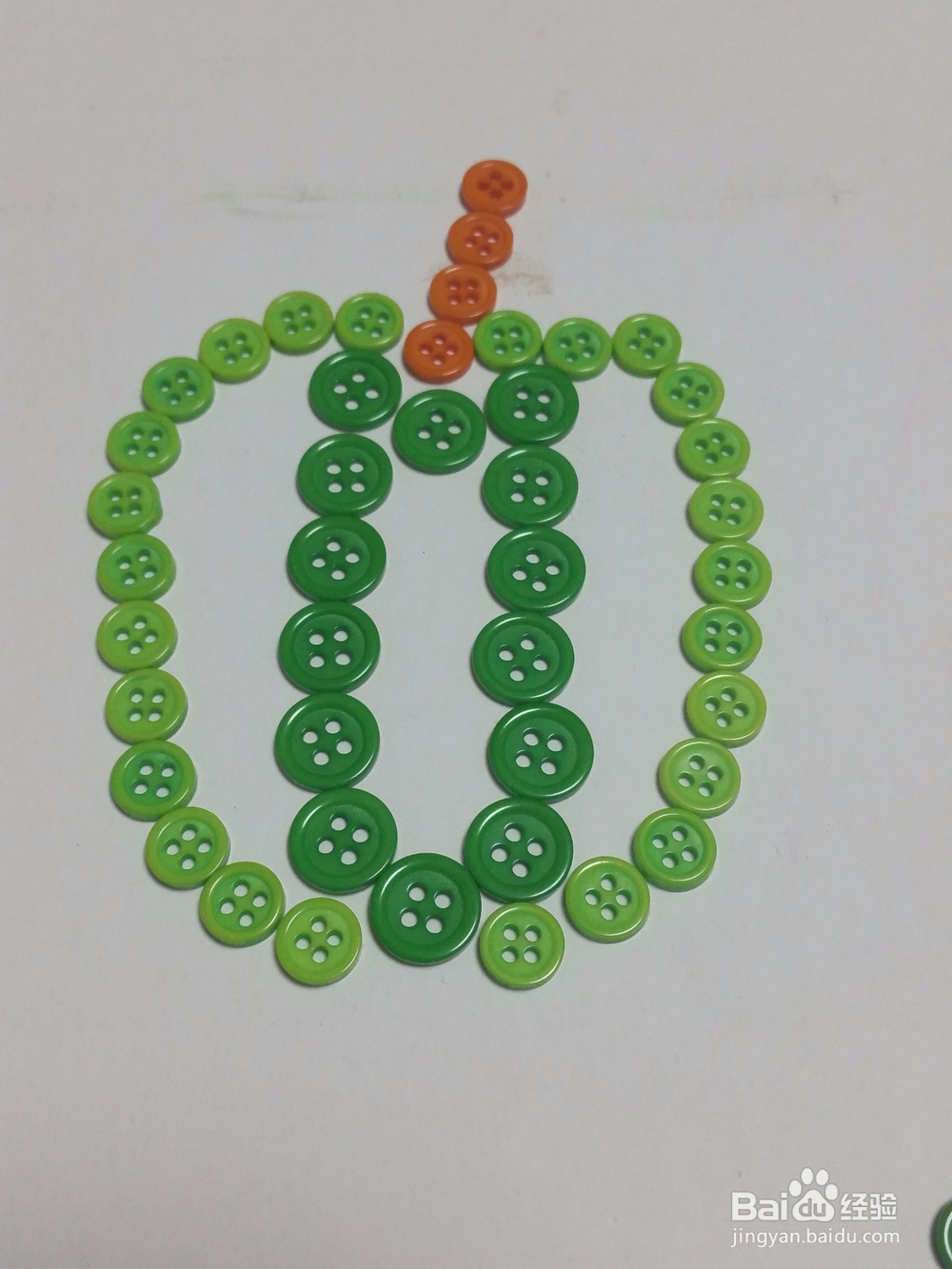 菜椒儿童手工纽扣粘贴画