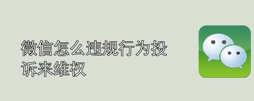微信怎么违规行为投诉来维权