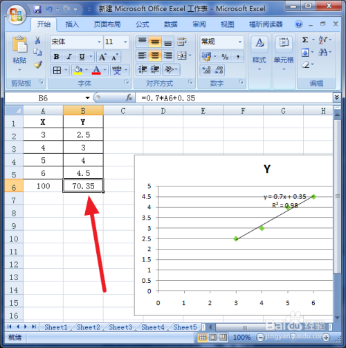 如何用excel快速求线性回归方程