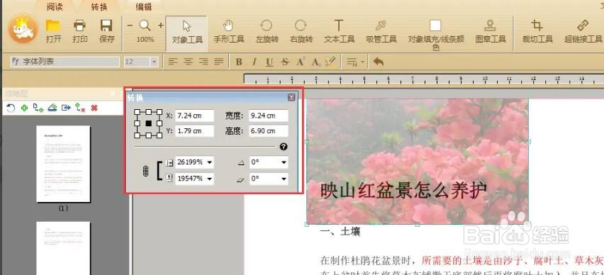 如何修改PDF中图片的大小尺寸