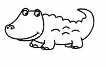 怎么画鳄鱼的简笔画