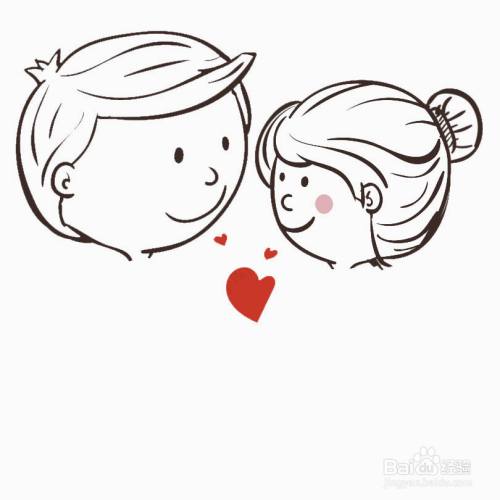 一对情侣的画法