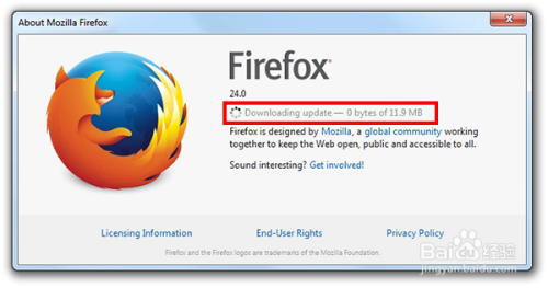 火狐浏览器Firefox更新不成功 可选择手动更新