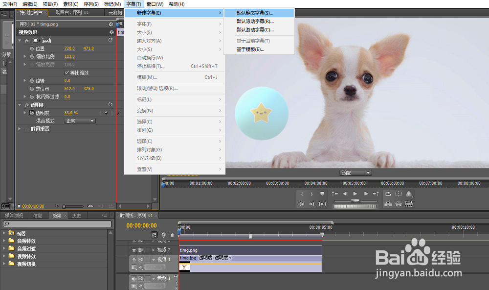给图片添加解释字幕效果设计实例premiere