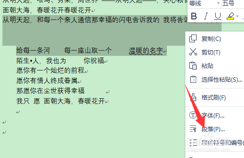 wps有一段空白文字移不上去