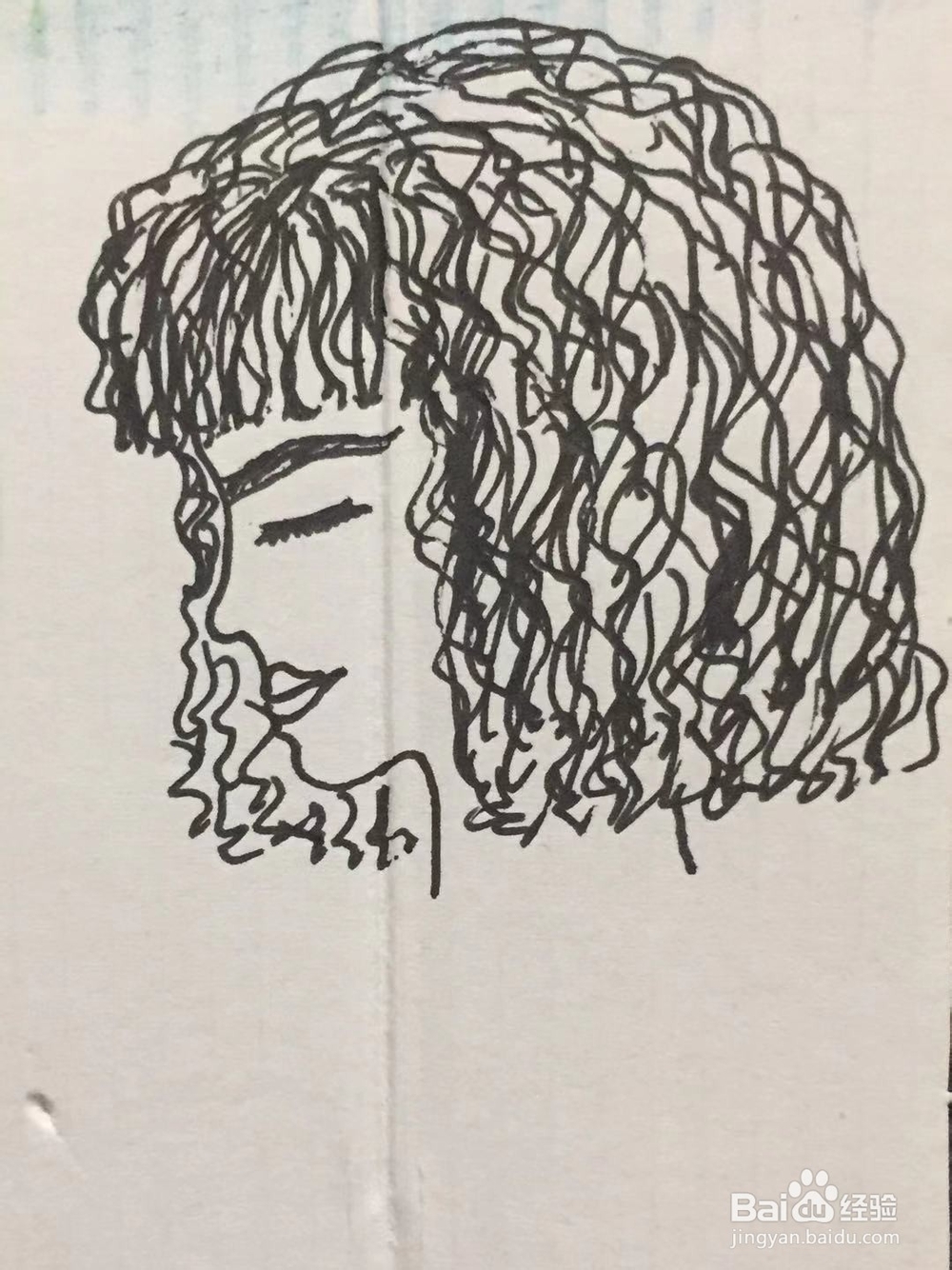 简笔画教程之冥想的女孩