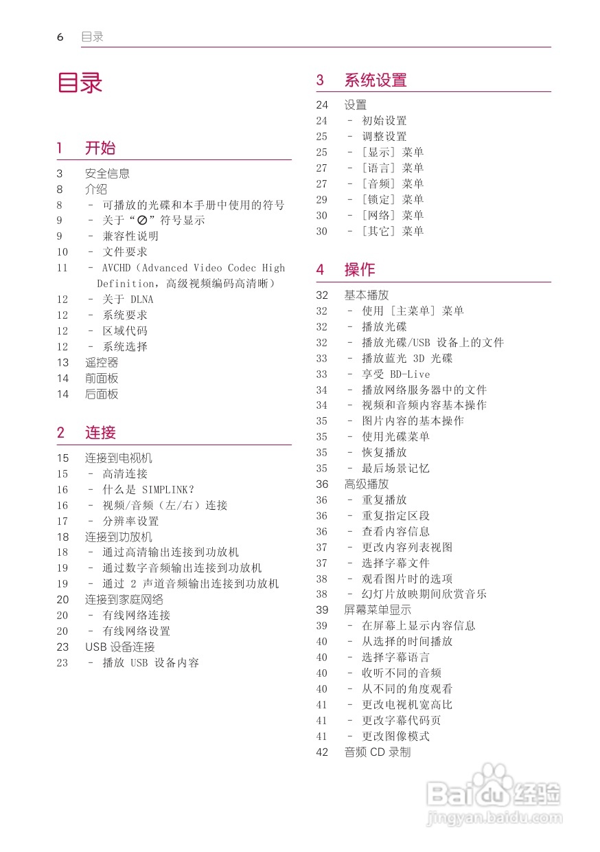 LG BP420蓝光播放器使用说明书:[1]