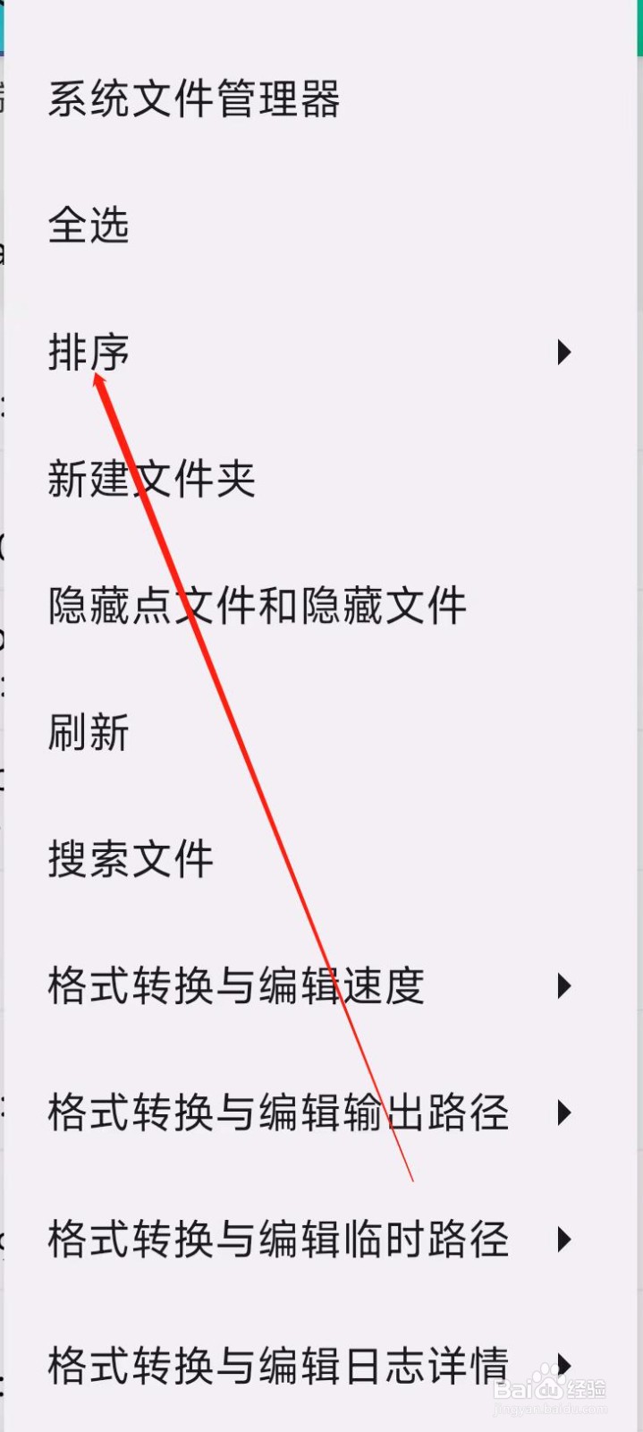 视音格式转换怎样修改排序方式