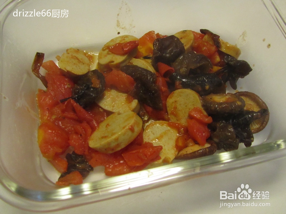 西红柿木耳烩素鸡——适合带便当的菜