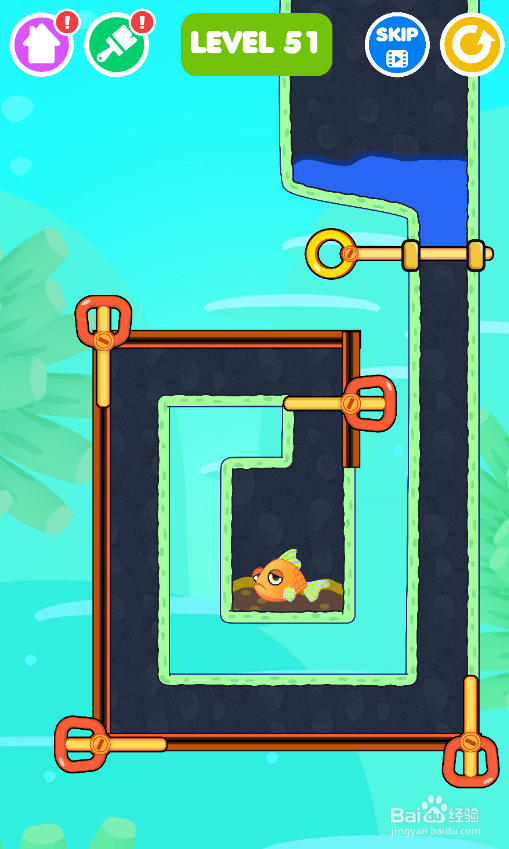 怎样通过Save The Fish的LEVEL 51