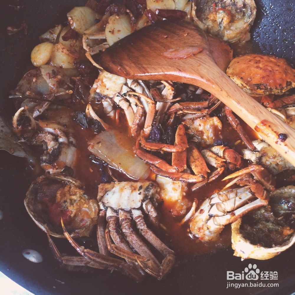 美味的香辣大闸蟹