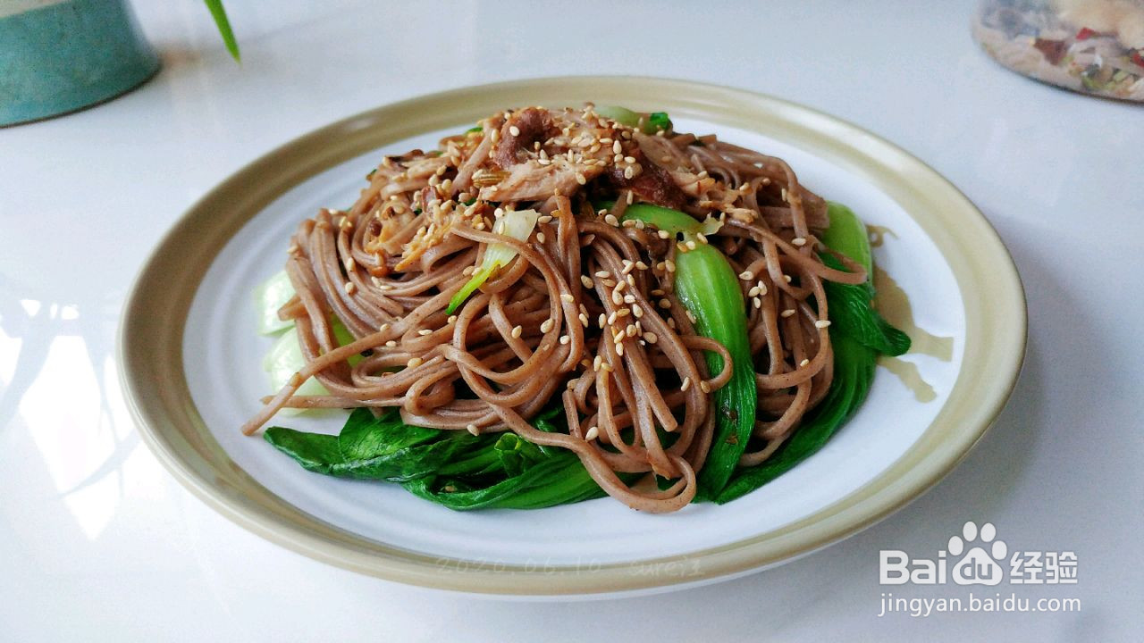 油肉油菜荞麦面的做法