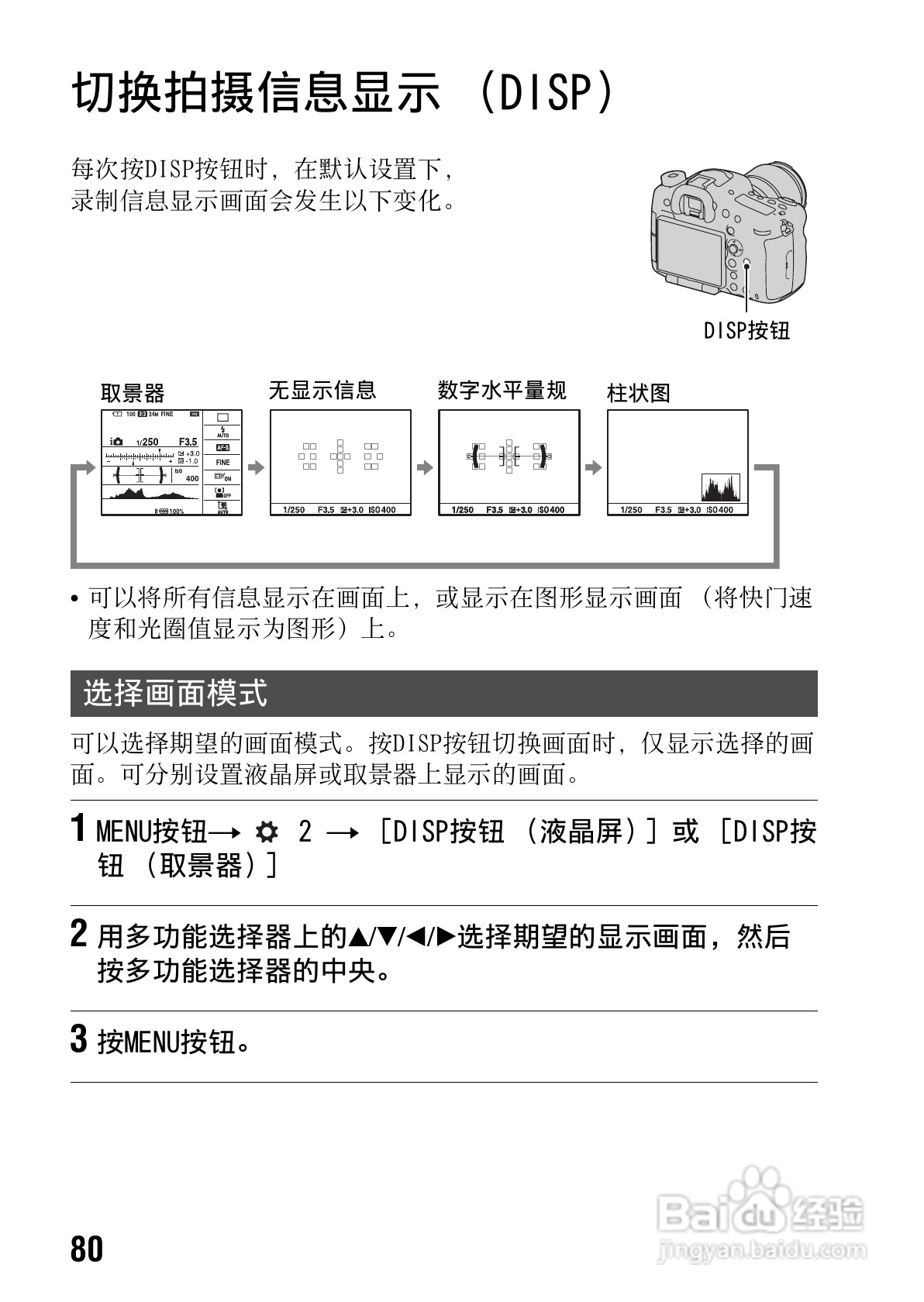 SONY索尼 α99(SLT-A99) 数码相机说明书:[8]